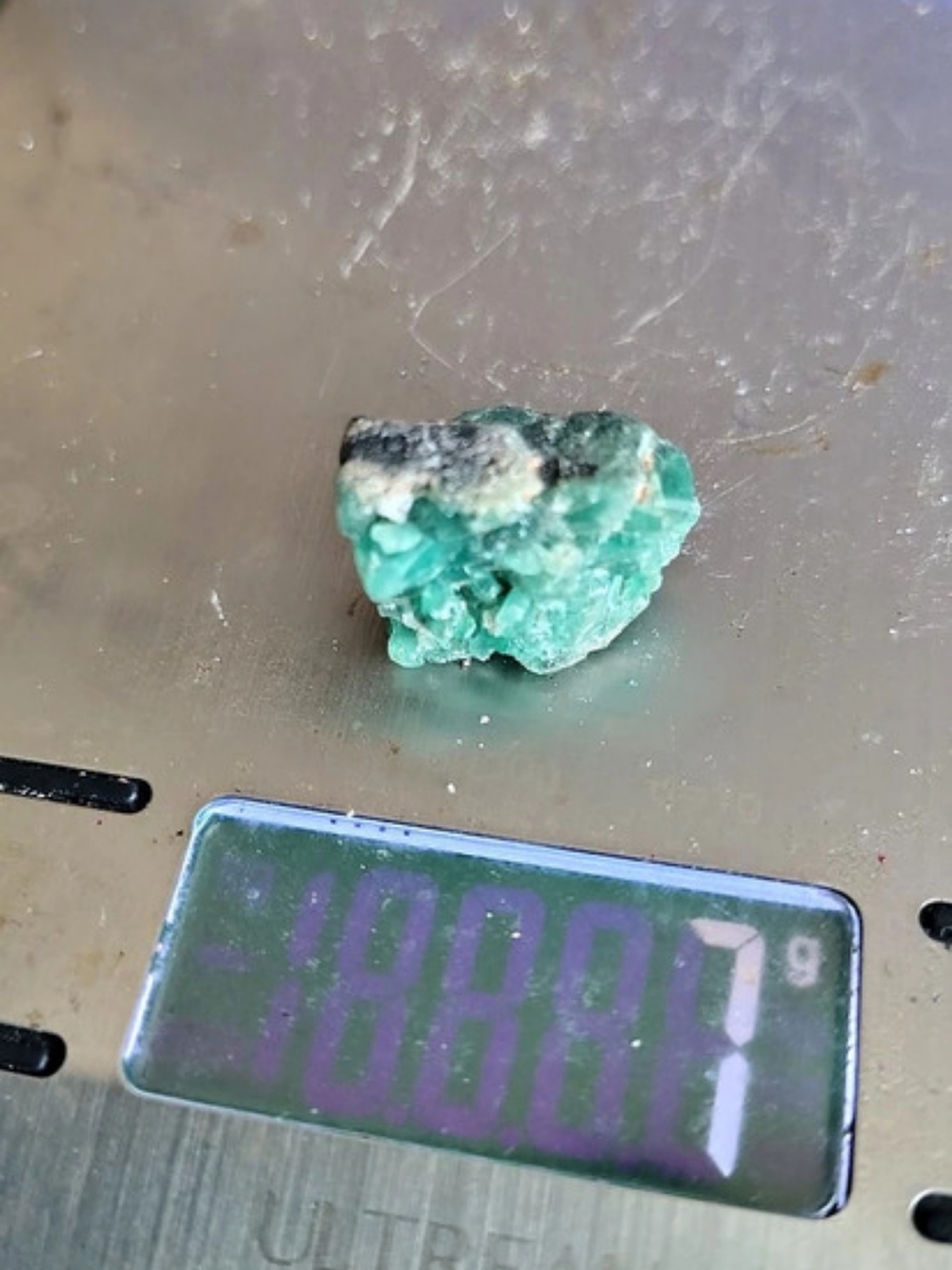 Green & White Stone Specimen Emerald Flourite 7 Gr